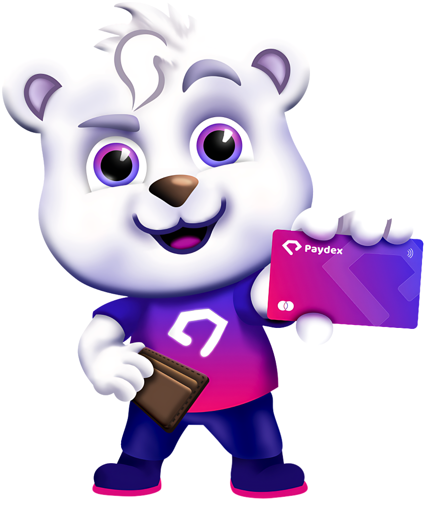 Pay, the Paydex mascot
