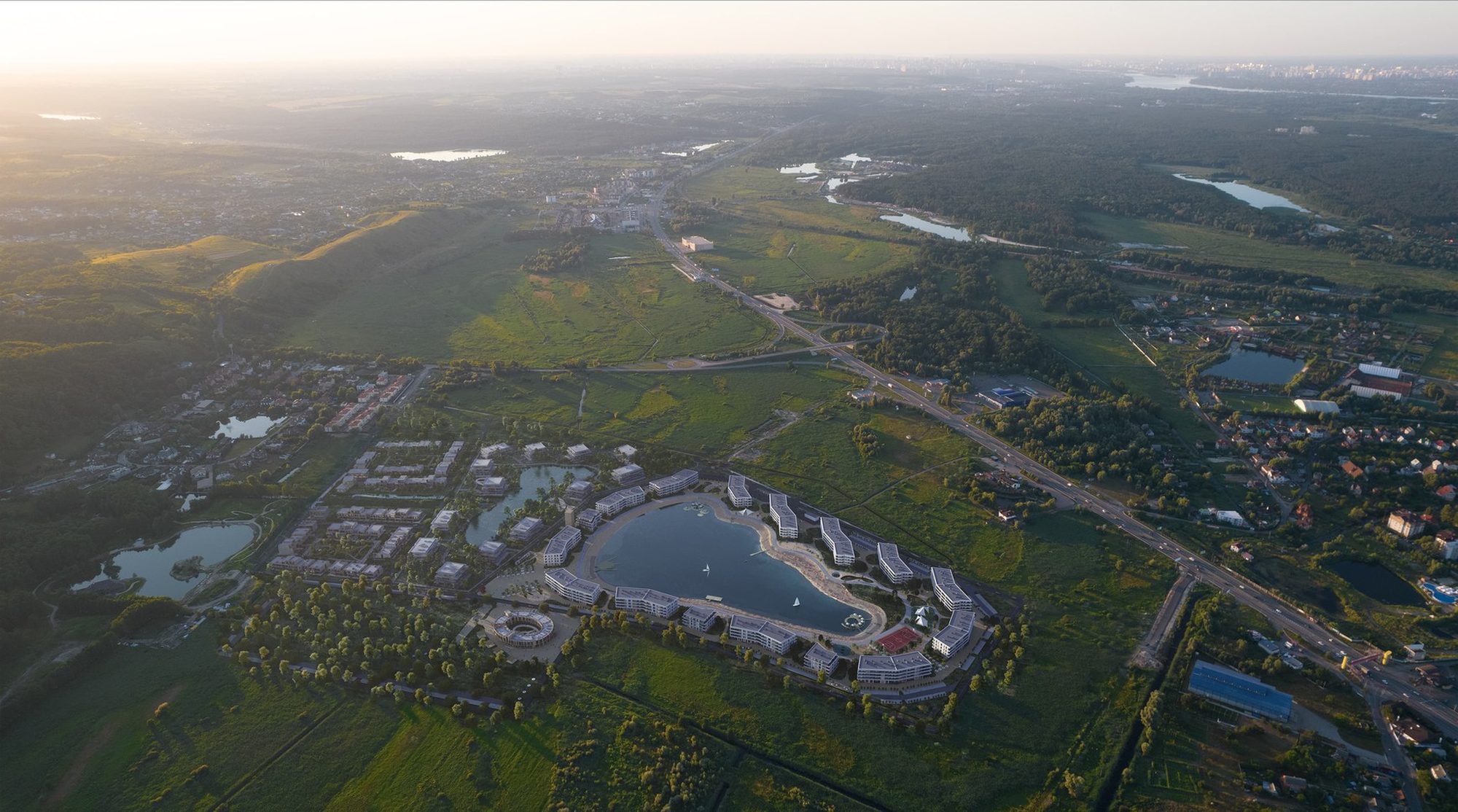 Aerial view of Park Lake City